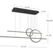 Chute Calypso LED 11.88 inch Black Multi-Pendant Ceiling Light